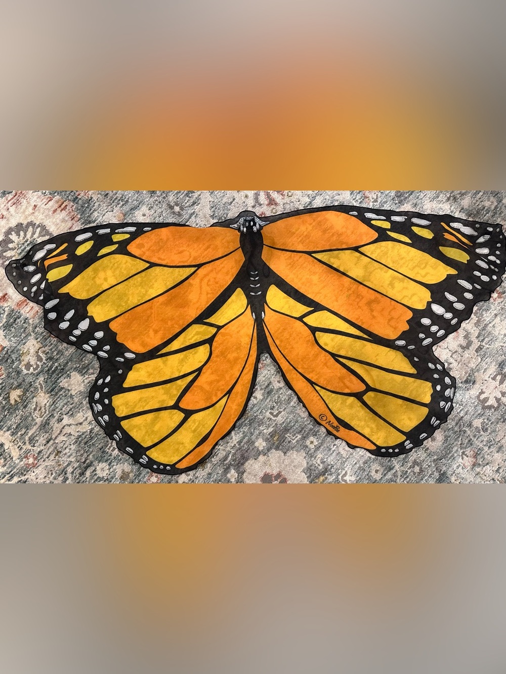 Dreamy Dress ups Monarch Butterfly Wings Costume Cape -OS child
